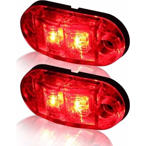 Car Truck Side Marker Lights External Warn Lights Signal Indicator Lamp Warning Tail Light Trailer Lorry 2LED 12V 24V 30V 1pc