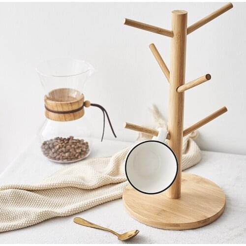 Bamboo cup holder Household products Home Decoration Desktop ornaments Geometric modeling Simplicity Nordic style Semi-manual