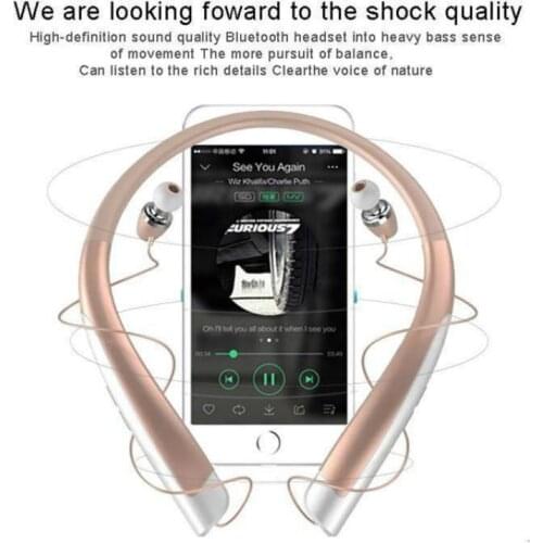 HBS-1100 Fashion Mini Wireless Headset Stereo Bluetooth Headphone Binaural Hand-free Neckband Earphones for iphone xiaomi huawei