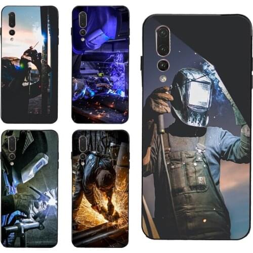 Welder Welding Hot Metal Worker Case For Huawei P30 Pro P20 P40 Mate 20 Lite P Smart 2019 Nova 5T Honor 8A 8X 9X 10i 20