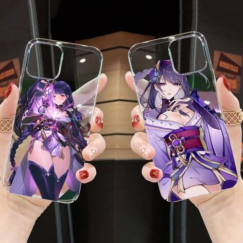 Genshin Impact RAIDENSHOGUN Phone Case For Xiaomi Mi Max Note 3 A2 A3 8 9 9T 10 Lite Pro Ultra transparent tpu cover soft