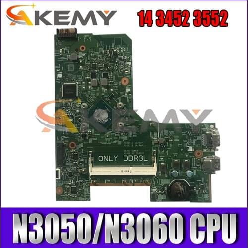 CN-0PW4MN 041D5Y 0PW4MN For DELL Inspiron 14 3452 3552 Laptop Motherboard 14279-1 PWB:896X3 With Intel CPU N3050/N3060 DDR3 Test