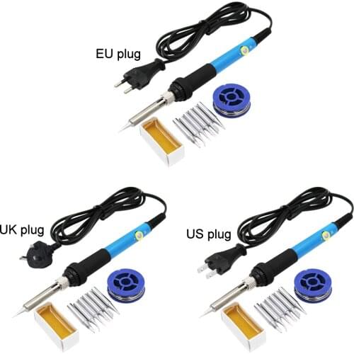 60w Adjustable Temperature Internal Heating Electric Soldering Iron Soldering Tin Wire Rosin Soldering Iron Tip Soldering Repair