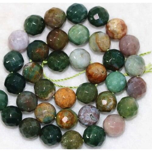 Fashion India agat natural stone carnelian onyx 8mm round faceted making jewelry charms loose beads 15"B1090