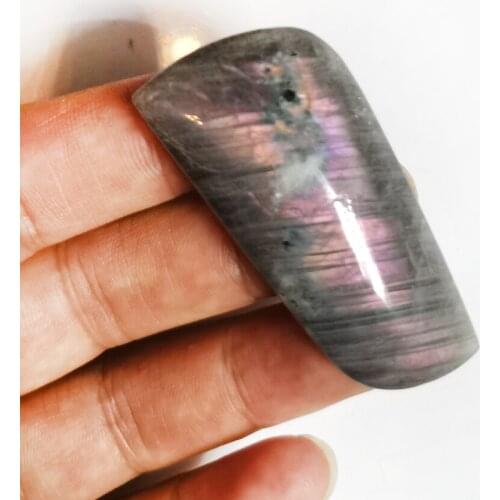 Purple Labradorite Pendant Natural Moonstone Intense Flash Necklace Reiki Healing Crystal Home Decoration Collection Gifts