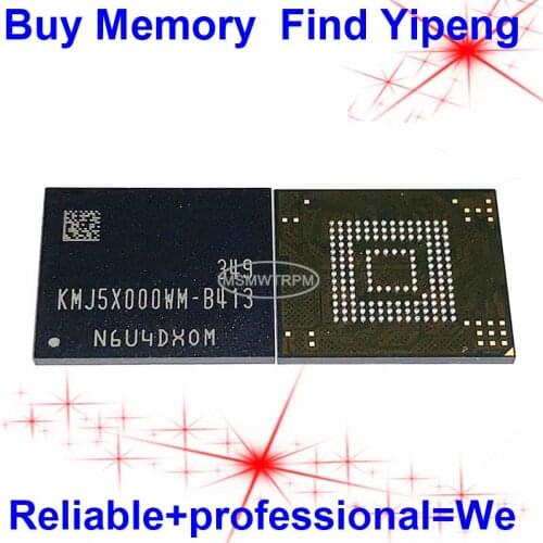 KMJ5X000WM-B413 BGA153Ball EMCP 4+6 4GB Mobilephone Memory New original and Second-hand Soldered Balls Tested OK
