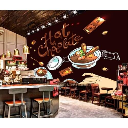 Custom wallpaper mural 3D,Hot coffee Food,modern mural for the dining cafe living room backdrop waterproof papel de parede