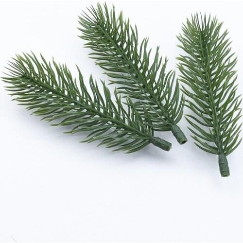 10PCS Pine Needle Artificial Fake Plant Artificial Flowers Branch For Christmas Tree Decoration For Home Accessories DIY Bouquet