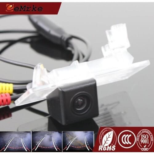 EEMRKE For Skoda Rapid NH Rapid Spaceback 2013-2016 Dynamic Trajectory Parking Night Vision Car Rearview Reversing Tracks Camera