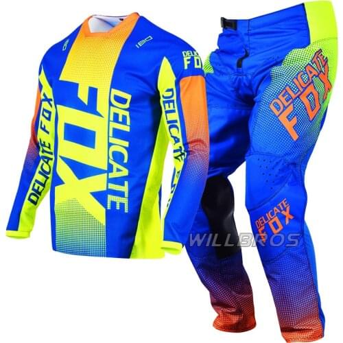 2021 Delicate Fox 180 Oktiv Jersey Pants Motocross Downhill Bike Riding Gear Set Mountain Bicycle Racing Suit Mens Kits
