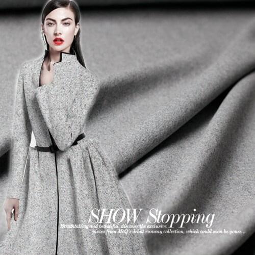 Red raspberry 148cm width 650g per meter grey color blue line wollen goods wool materials autumn coat DIY clothes fabrics