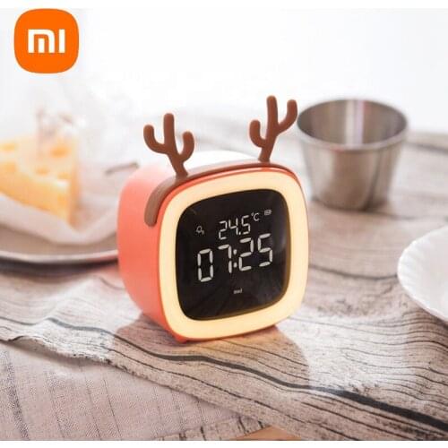 Xiaomi Creative LED Night Light Alarm Clocks Bedside Alarm Clock for bedroom Gift USB Rechargeable Digital Clock
