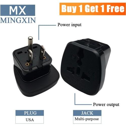 Buy one get one free With security door, switch socket American, Taiwanese Mexican travel converter, A two-minute