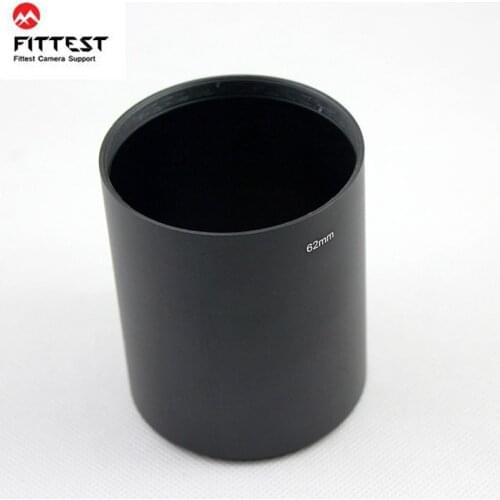 FITTEST 78mm Length 49mm 52mm 55mm 62mm 67mm 72mm 77mm 82mm Diameter Telephoto Metal Camera Lens Hood with Filter Thread Mount