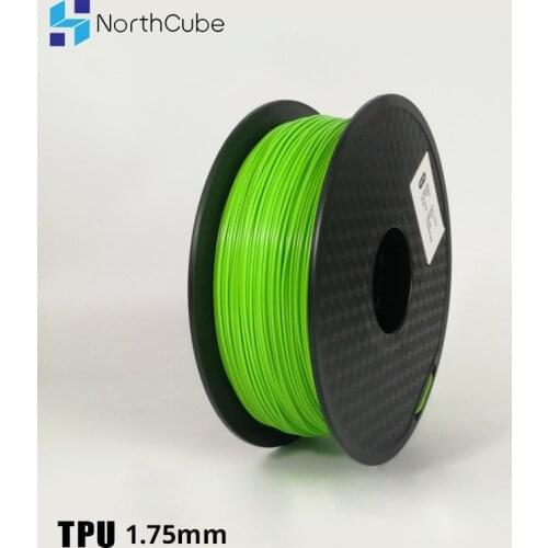 3D Printing Filament TPU Flexible Filament TPU Flex Plastic for 3D Printer 1.75mm 0.8KG 3D Printing Materials Green