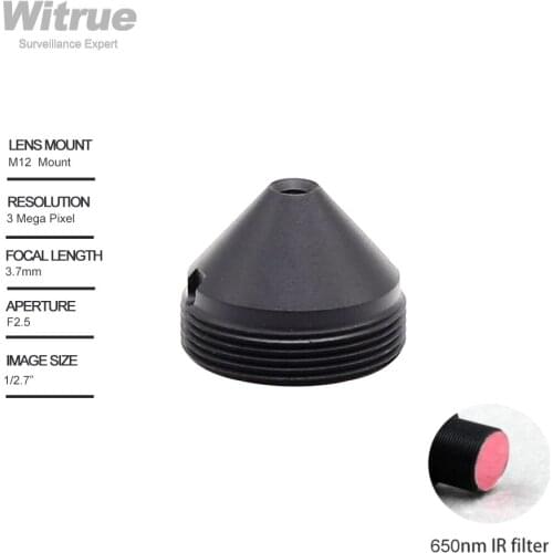 Witrue Pinhole CCTV Lens 6mm 2 Megapixel 1080P 1/2.7" F2.5 M12 Mount with 650nm IR filter for Surveillance Security Cameras