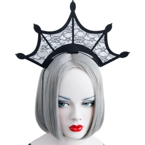 Halloween Gothic Crown Party Hairband Hairbands Girls Headband Head Wear Hair Accessories Fancy Dress