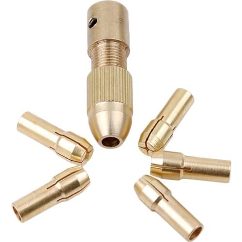 7pcs Power Tool Mini Drill Brass Collet Chuck For Dremel Rotary Tool Dremel Accessories Machine Polishing Engraver Electric