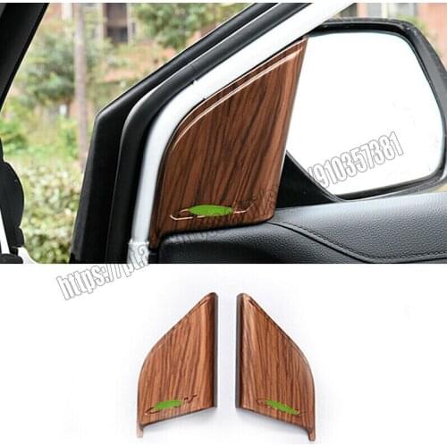 Fit for Honda CRV CR-V 2017 2018 2019 2020 2021 2PCS ABS Wood Grain A-pillar Front Triangle Cover Trim