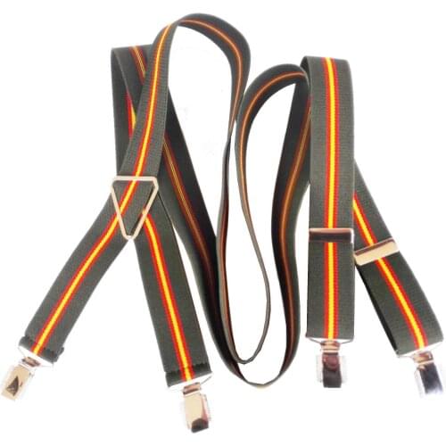 Spain flag suspenders Green red and Gualda, elastics