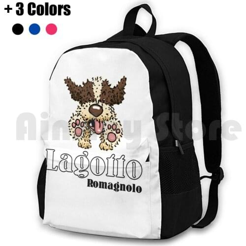 Jumping Lagotto Romagnolo Outdoor Hiking Backpack Riding Climbing Sports Bag Dog Woof Woof Woof Licorice Nose Search Dog