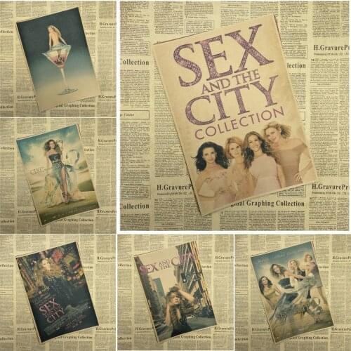 Sex and the City Classic Movie Kraft Paper Poster Bar Cafe Living Room Dining room Wall Decorative Paintings