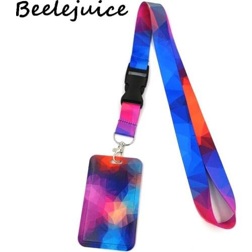 Triangles Color Lanyard Neck Strap Art Anime Fashion Lanyards Bus ID Name Work Card Holder Accessories Decorations Kids Gifts