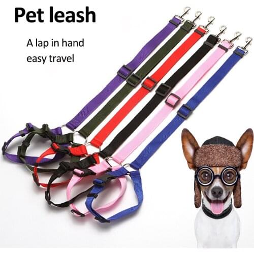 Adjustable Pet Seat Belt for Vehicle Nylon Pet Safety Dog Cat Seat Belts Leash Harness Elastic & Durable Car Seat Belt Supplies