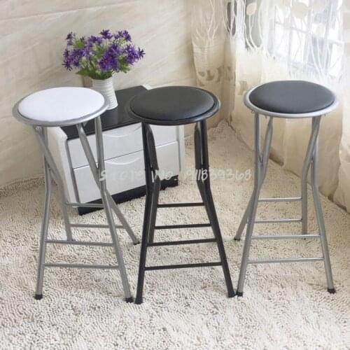 High Footed Stool Bar Stool Folding Chair Portable Household Fishing Stool Simple Modern Bar Stool Back Bar Chair Leisure