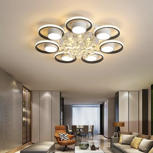 Modern led chandelier lighting for living room bedroom Crystal ceiling chandeliers restaurant kitchen suspension lamps 110V 220V