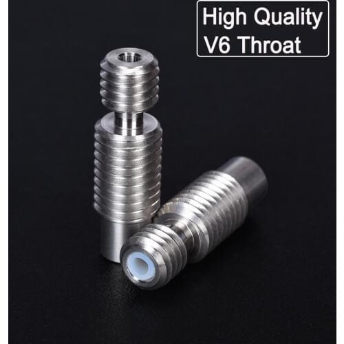 V6 Throat Stainless Steel Bowden All Metal Teflonto Hotend J-head Heat Break 1.75MM Filament For E3D V6 Throat 3D Printer Parts