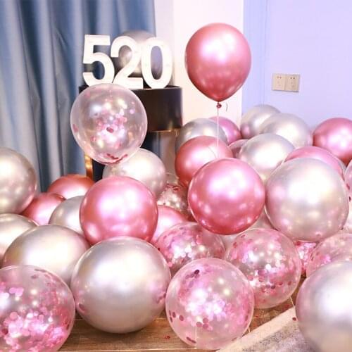50Pcs Metallic Balloons Party Globos Metallic Gold Silver Green Blue Purple Latex Balloon for Baby Shower Birthday Party Decor
