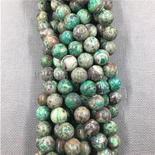 MY1264 Green Sea Sediment Jaspers Smooth Round Punch Bead,Ocean Jaspers beads for Bracelet Necklace Jewelry
