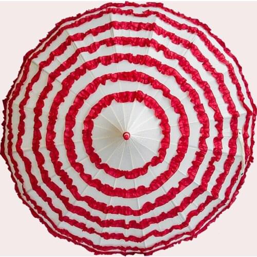 30pcs Lady Sunny and Rainy Umbrella Retro Pagoda Umbrella Lace Princess Umbrella Shoot Props lin4041