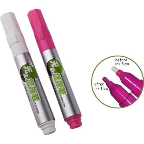 1pc Repeated Filling Greenboard Blackboard Marker Pen White Pink Erasable Refillable Markers Pens School Office Supplies