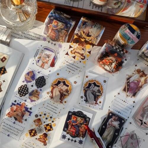 10pcs/1lot Decorative Adhesive tapes Retro Retrospect Series Scrapbooking DIY Paper Scrapbooking Stickers 3m