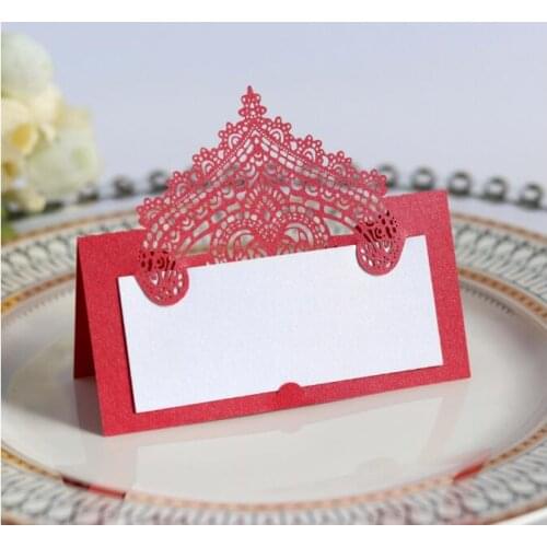 100PCS/LOT Elegant Style Paper Table Name Card Place Card Laser Cut Technology Party Decoration