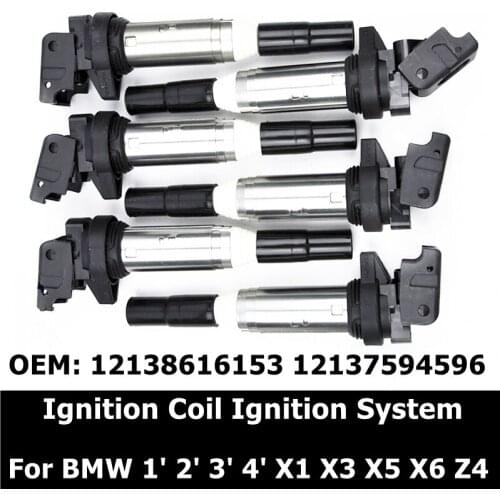 12138616153 12137594596 Ignition Coil For BMW 1' 2' 3' 4' X1 X3 X5 X6 Z4 F32 F33 E46 E82 535i 325i 640i Free Shipping
