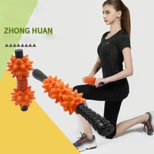 3D Upgrade Foam Shaft Yoga Gear Fascia Spike Teeth Muscle Deep Relaxation Roller Massager Weight Loss Fitness Stick