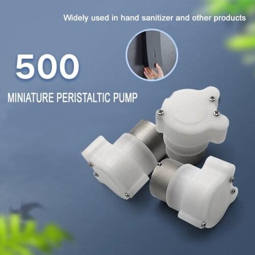 500 Mini Peristaltic Pump 6V 12V Hand Sanitizer Soap Dispenser Mini Metering Pump Food Grade Electric Disinfecting gel Pump