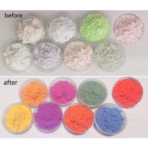8 Color Sunlight Reactive Pigment Kit UV Color Change Pigment Powder Exposed to Sunlight or UV Light Colorant Art Crafts