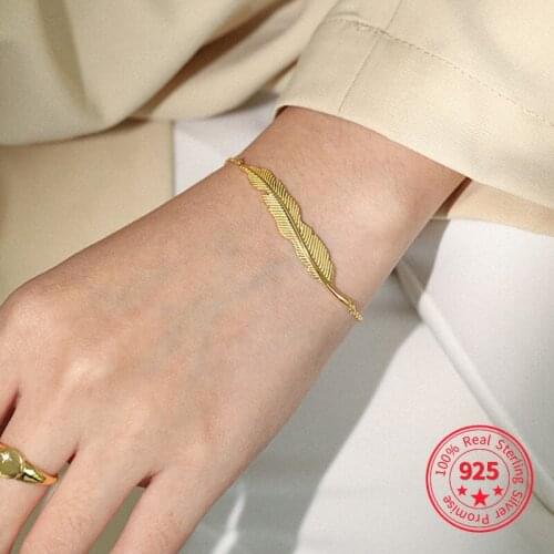 925 Sterling Silver Opal Leaves Bracelets INS Niche Geometric Oval Beads Beading Men Women Fine Handmade Jewelry Punk Gift