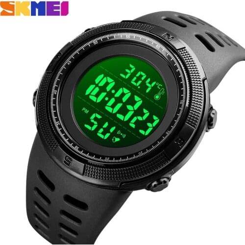 Mens Watch Waterproof Body Ambient Temperature Male Outdoor Digital Sport Wristwatches Men LED Clock Relogio Masculino SKMEI