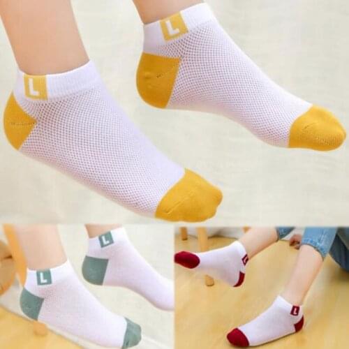 The Children 's spring and summer socks breathable solid color mesh men and baby socks Children socks