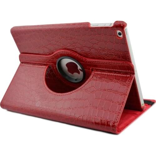 For New iPad 2017 2018 Release 360 Rotation Crocodile Leather Protective Sleeve Rotary Cover for ipad case+screen protector