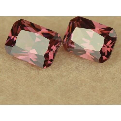 Sale 3X5m~13x18mm Light Rhodolite Color Lab Grown Gems Baguette Octangle Shape Cut Cubic Zirconia Loose CZ Stone For Jewelry