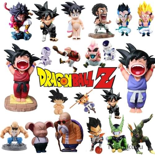 Anime Figure Dragon Ball Z Son Goku Broly Vegeta PVC Toys Model Super Saiyan Hercule Cell Buu Frieza Roshi Master Action Figma