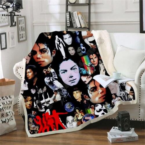 Michael Jackson pattern Fleece Blanket 3D full printed Wearable Blanket Adults/kids Fleece Blanket drop shippng style -2