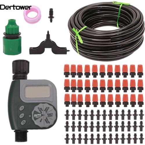 9/12 Pipe Intelligent Irrigation Controller Family Lazy Auto-timer Irrigator Set Atomization Cooling for Home Gardening