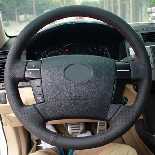 Hand stitch leather steering wheel cover Anti-slip Soft Breathable durable For Toyota Highlander Carola Camry Levin REIZ RAV4